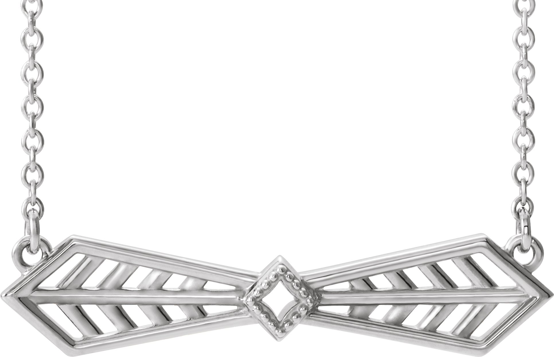 Sterling Silver Vintage-Inspired Bar 16" Necklace 