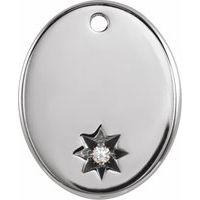 Sterling Silver .005 CTW Natural Diamond Starburst Dangle