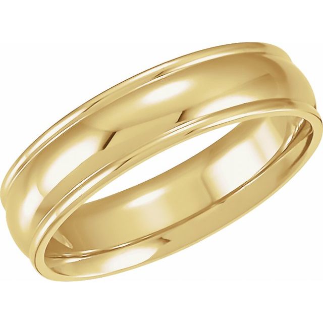 10K Yellow Comfort-Fit Wedding Band Size 11 