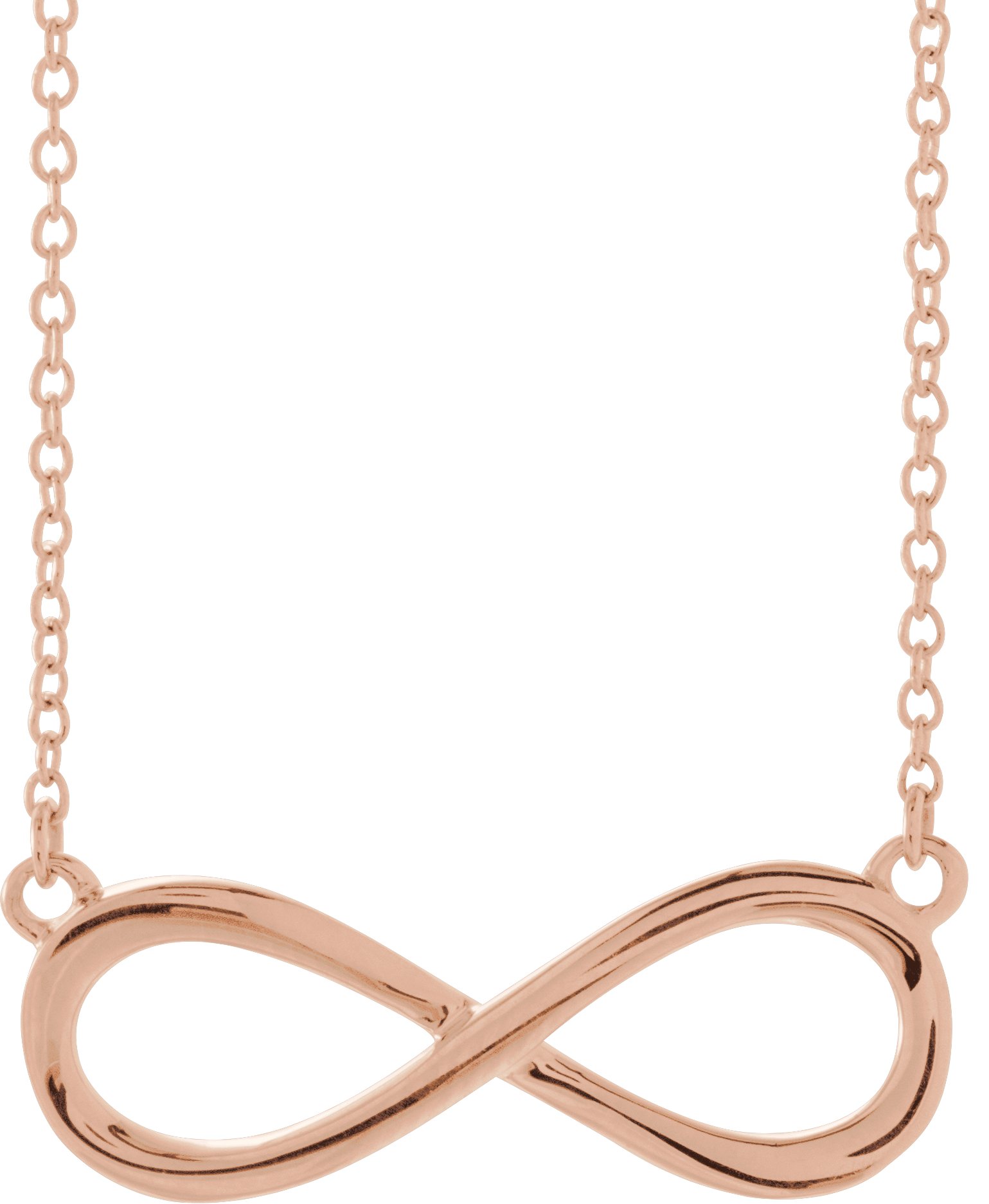 14K Rose Infinity-Inspired 16-18" Necklace