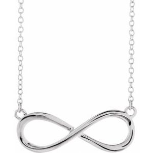 Sterling Silver Infinity-Inspired 18" Necklace