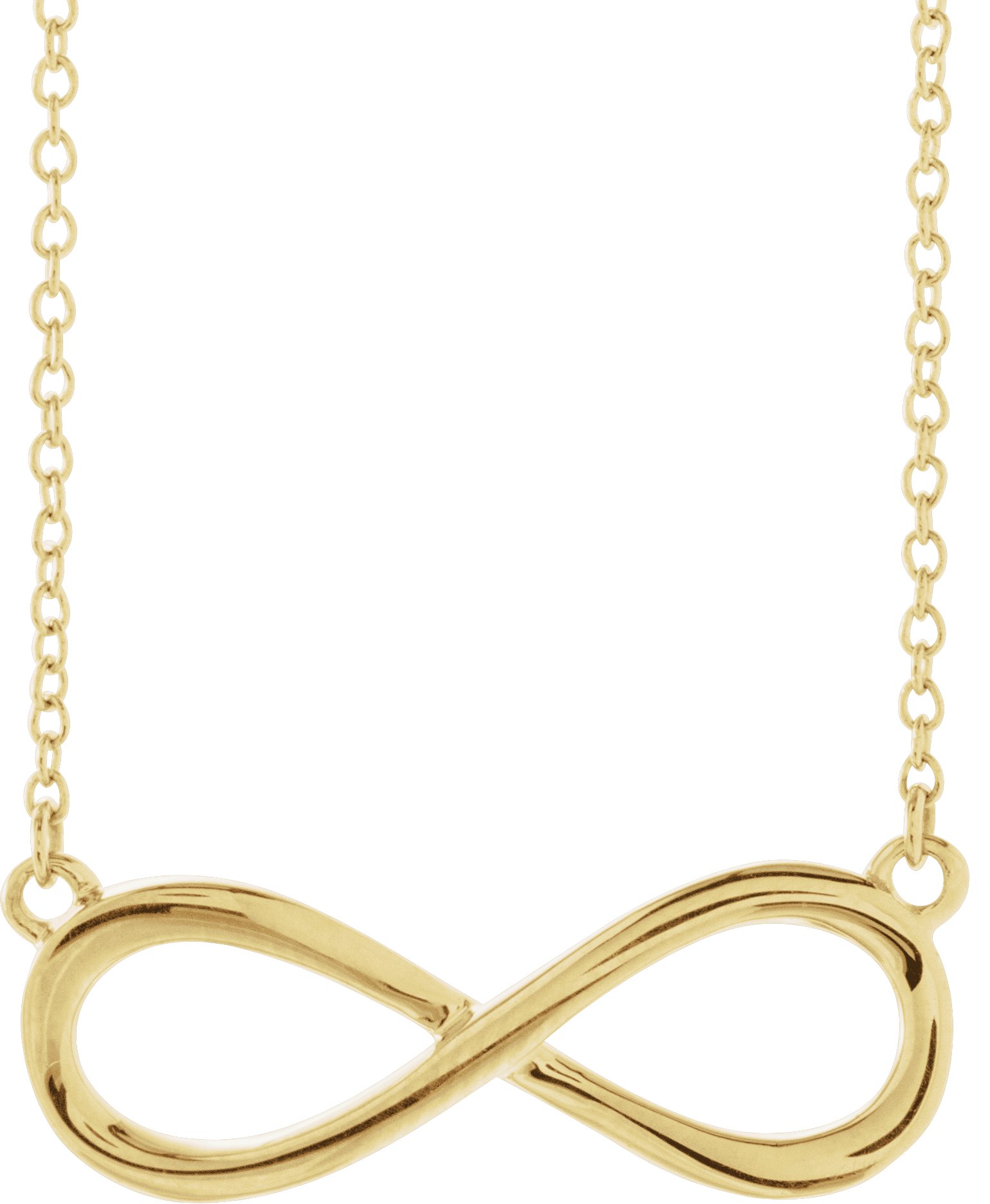 14K Yellow Infinity-Inspired 16-18" Necklace