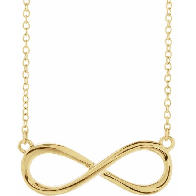 14K Yellow Infinity-Inspired 16-18 Necklace