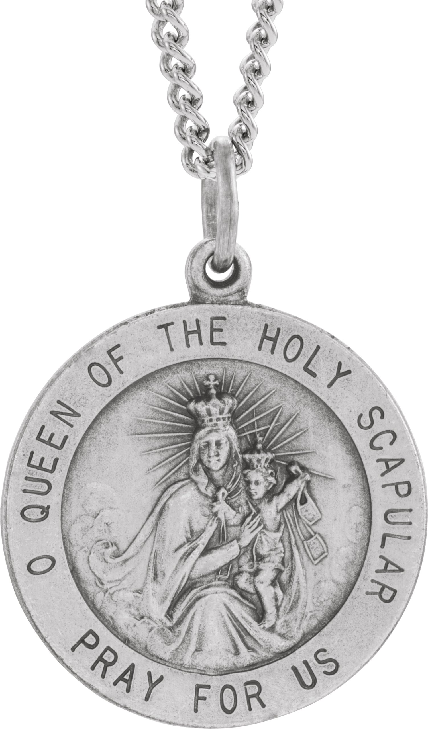Scapular Medal O Queen of the Holy Scapular Pray for Us Ref 272920