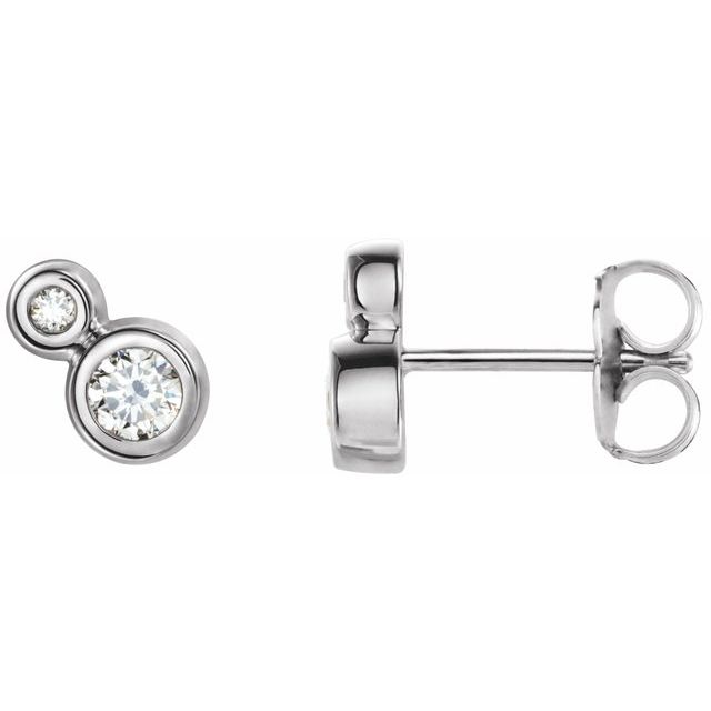 Sterling Silver 1 CTW Natural Diamond Earrings                  