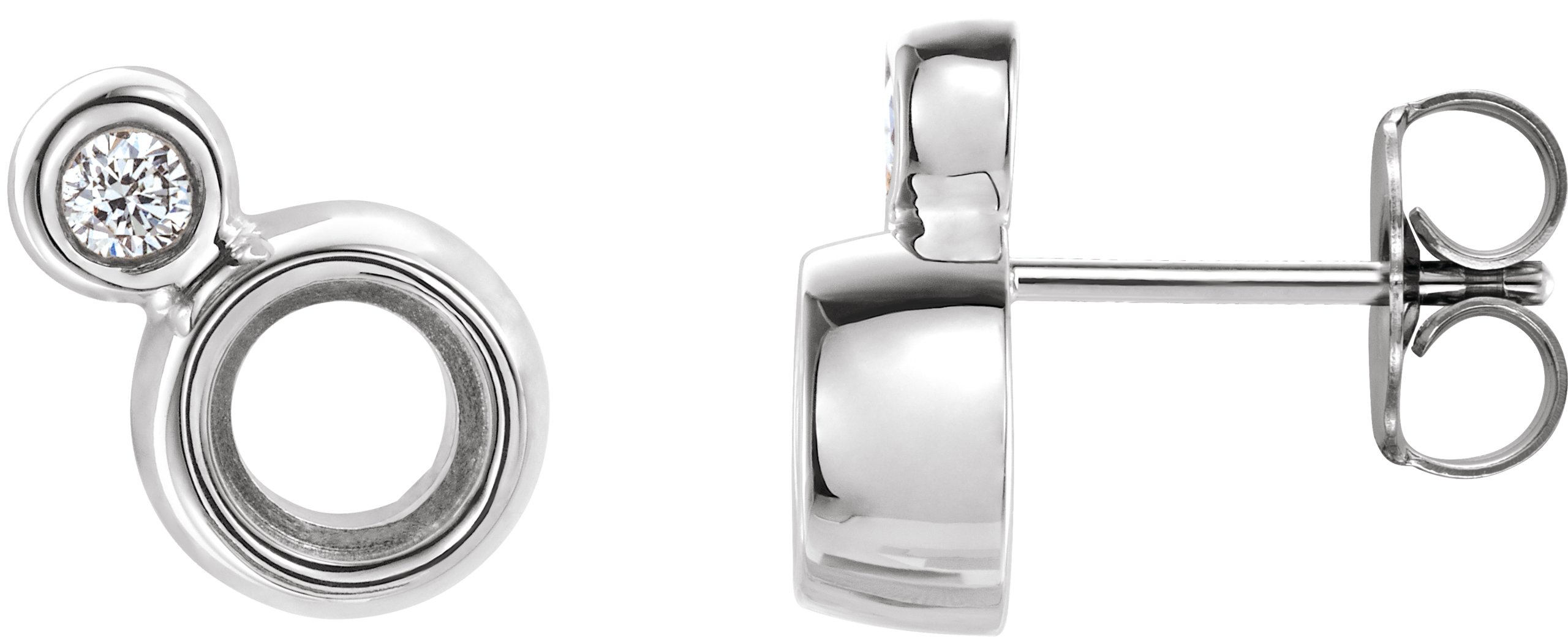Accented Bezel-Set Earrings