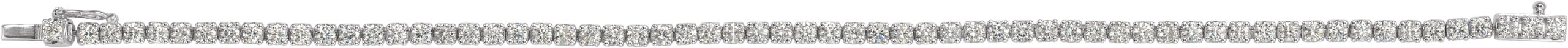 14K White 3 CTW Natural Diamond Line 7 Bracelet