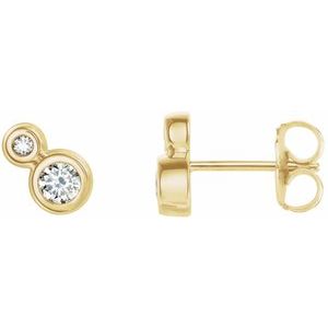 14K Yellow 1/5 CTW Diamond Earrings