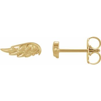 14K Yellow Angel Wing Earrings Ref. 15158621