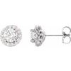 14K White .90 CTW Diamond Earrings Ref. 16685452