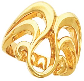 14K Yellow Freeform Ring