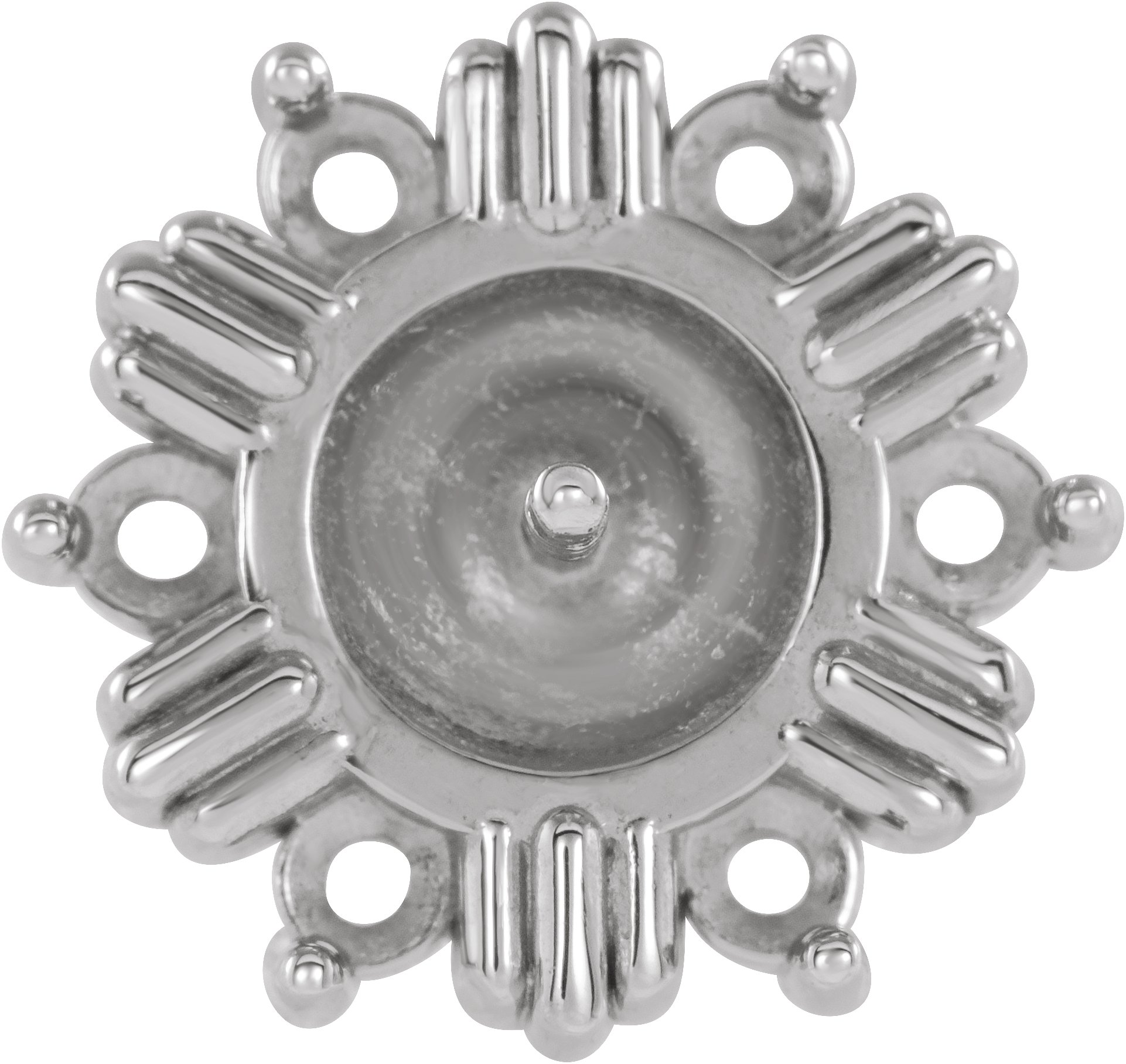 Halo-Style Pearl Earring Setting