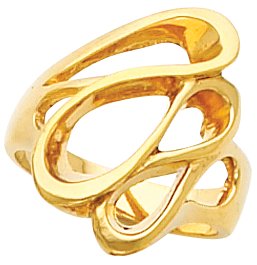 14K Yellow Freeform Ring