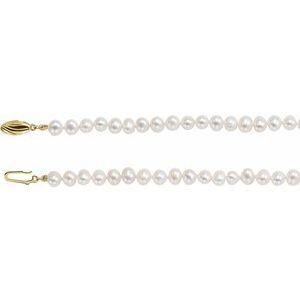 14K Yellow Freshwater Cultured Pearl 16" Necklace