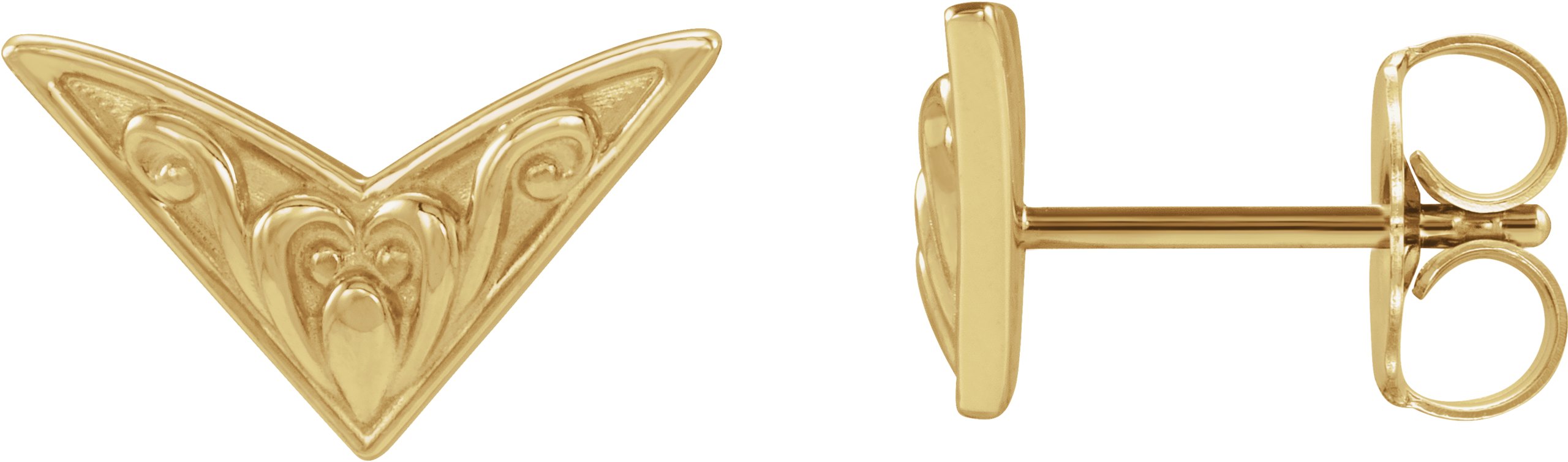 14K Yellow Sculptural-Inspired Earrings