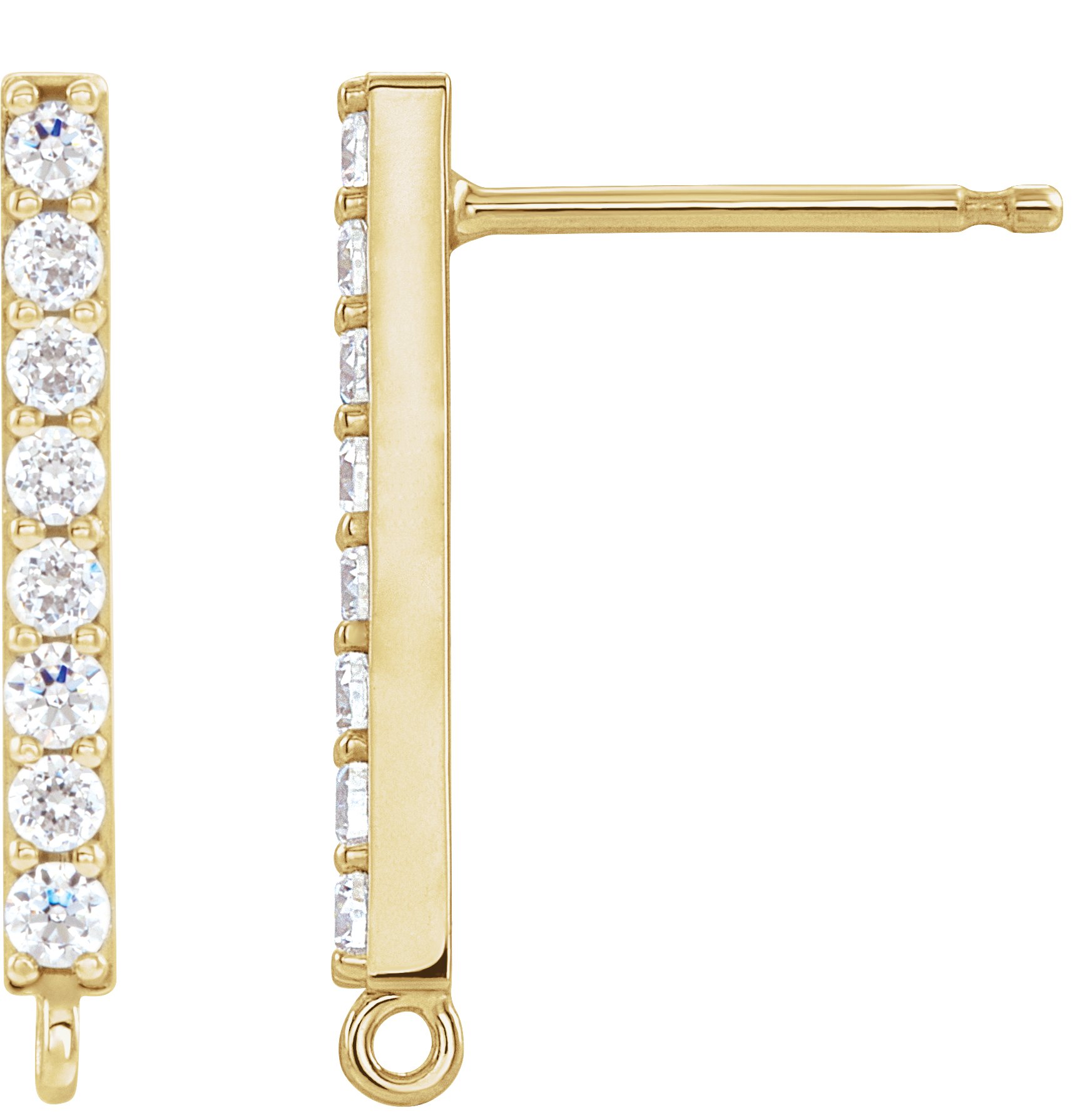 Accented Bar Earring Top