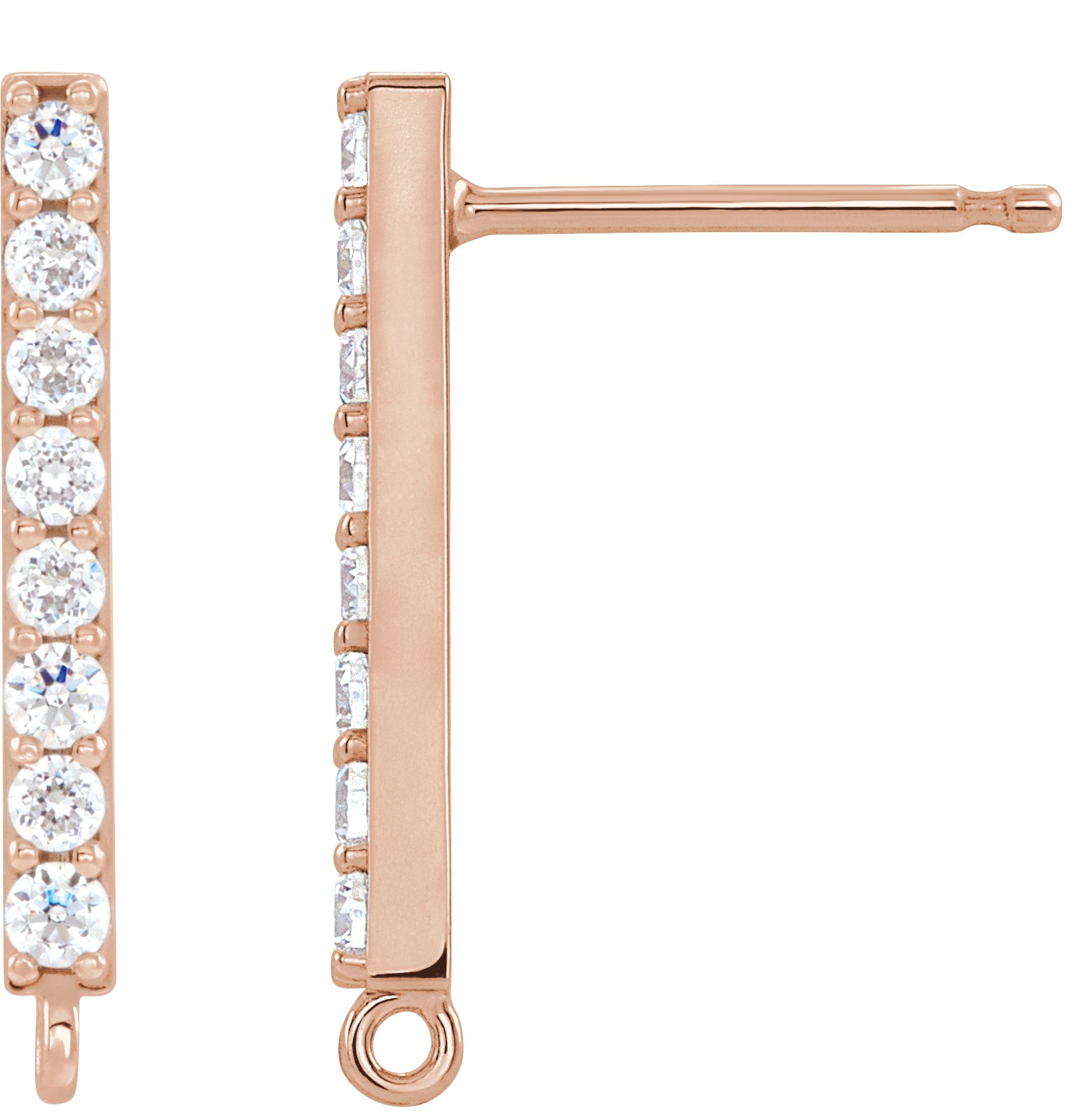Accented Bar Earring Top