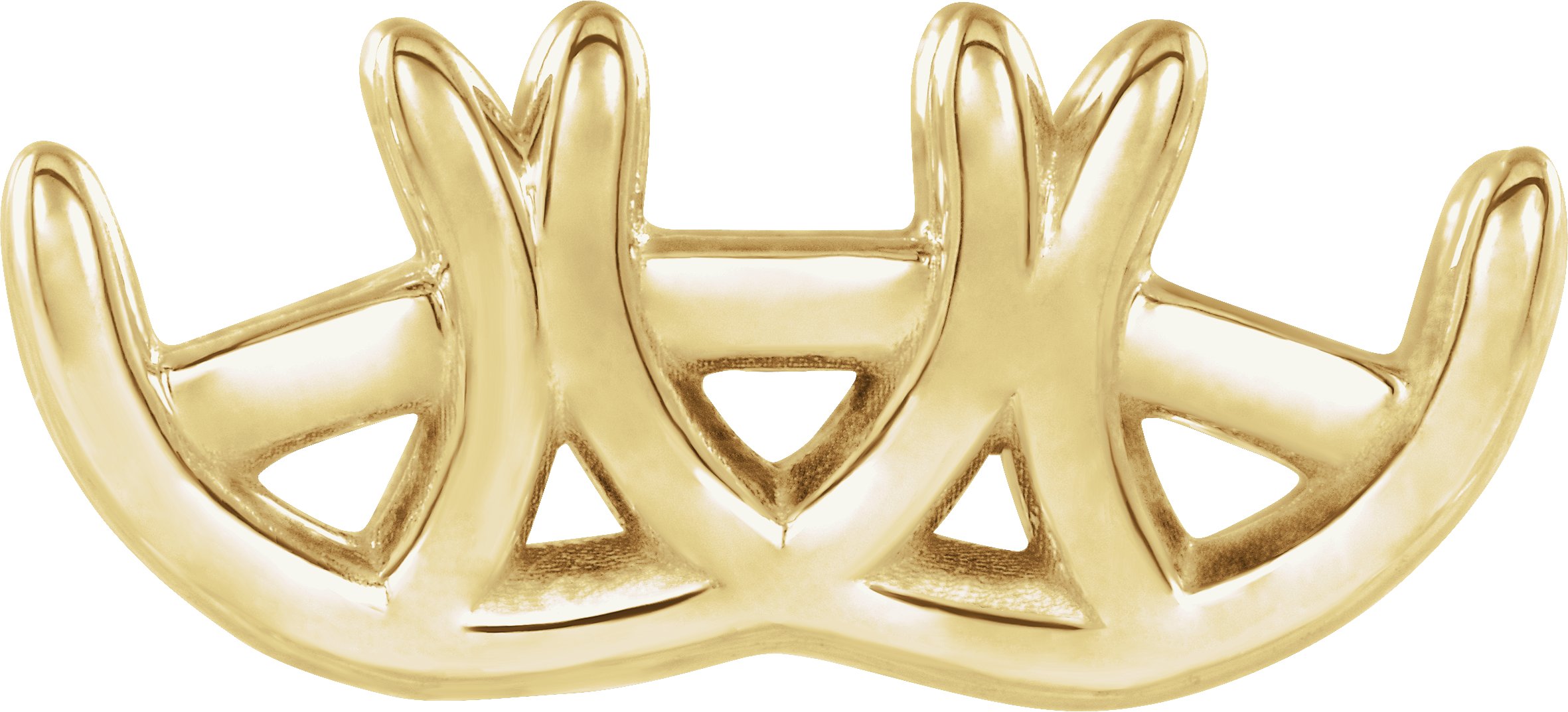 Round 4-Prong Three-Stone Shank Setting