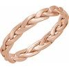 14K Rose 3.5 mm Hand Woven Band Size 5.25 Ref 13243452