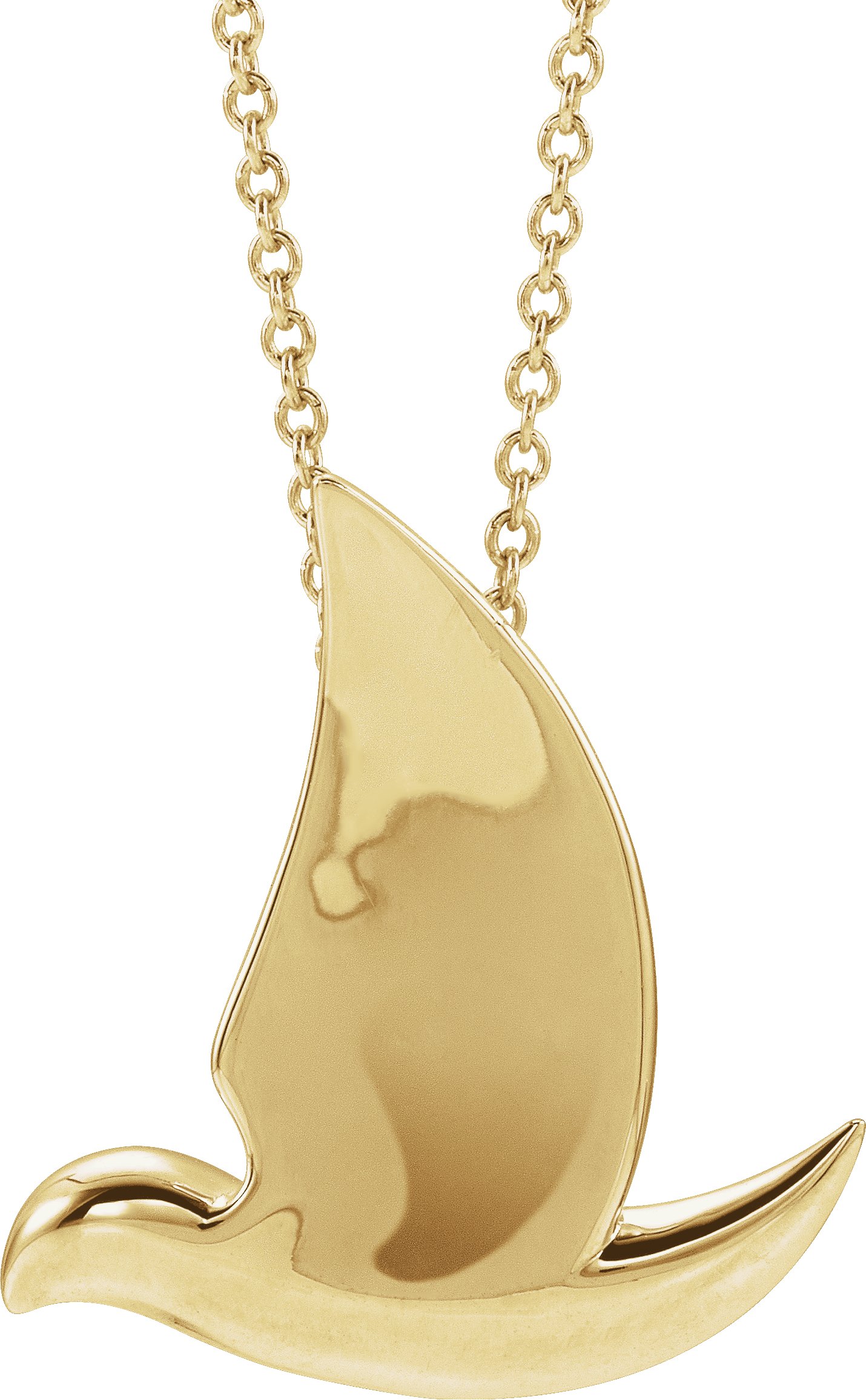 14K Yellow Holy Spirit Dove 16 18 inch Necklace Ref. 15087495