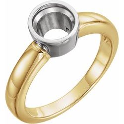 Round Bezel Engagement Ring Mounting