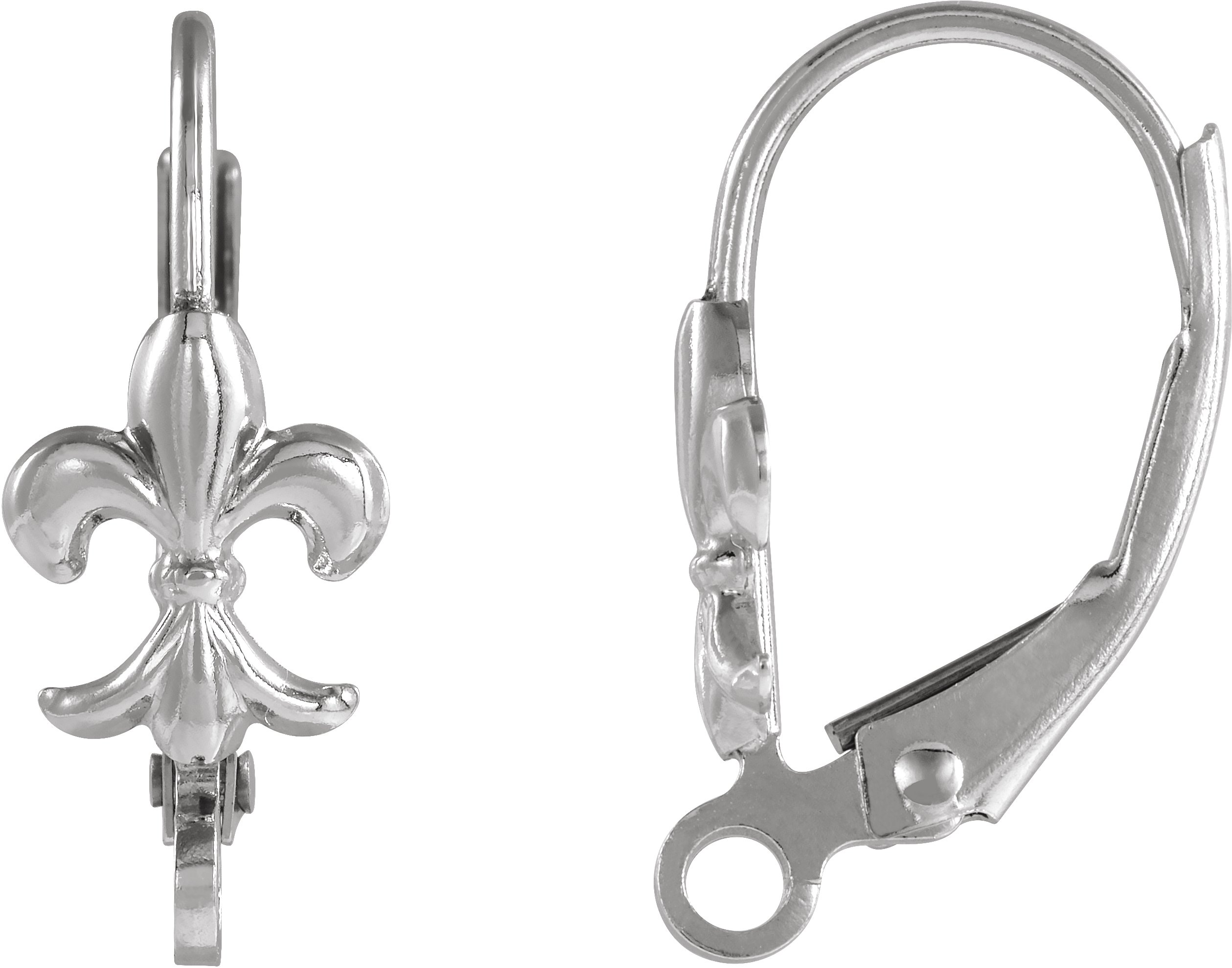 Fleur-de-lis Lever Back Earring Top
