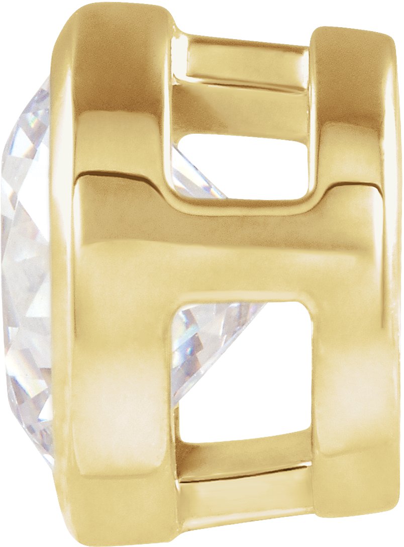 14K Yellow 1/10 CT Natural Diamond Slide Pendant