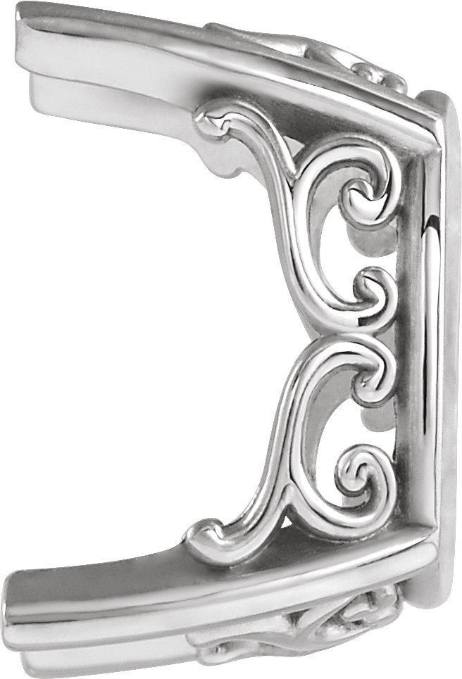 Vintage-Inspired Scroll Earring Setting