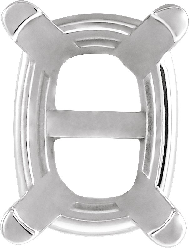 Elongated Cushion 4-Prong Earring Setting