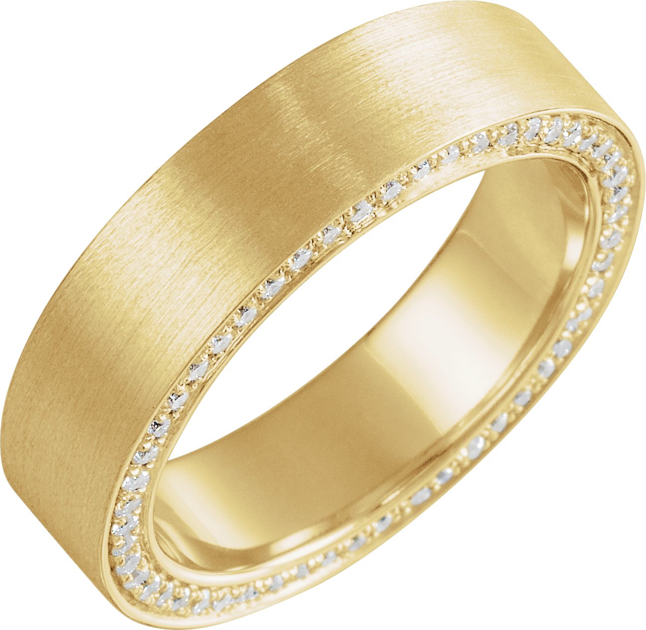 14K Yellow 5 mm .625 CTW Diamond Band with Satin Finish Size 10.5 Ref 15182274