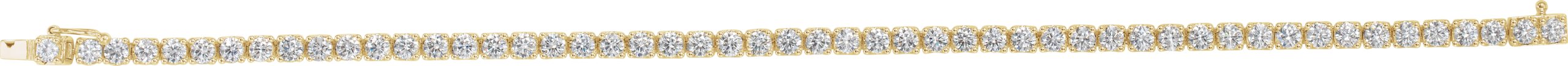 14K Yellow 5 CTW Diamond Line 7 Bracelet   