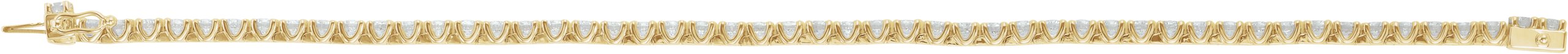 14K Yellow 5 CTW Diamond Line 7 Bracelet   