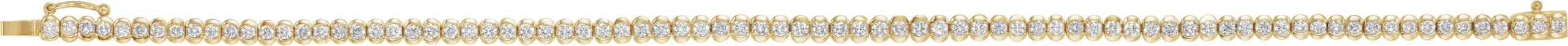 14K Yellow 2 CTW Diamond Line 7 Bracelet  