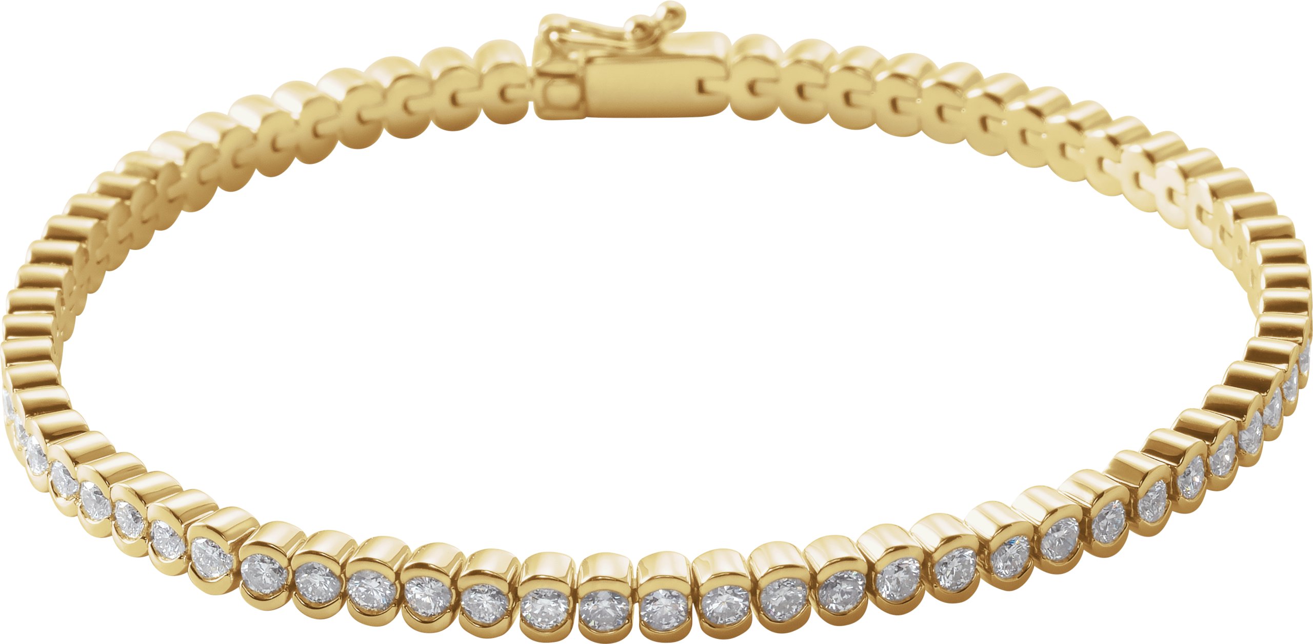 14K Yellow 3 CTW Diamond Line 7 Bracelet   