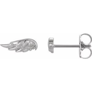 Sterling Silver Angel Wing Earrings  