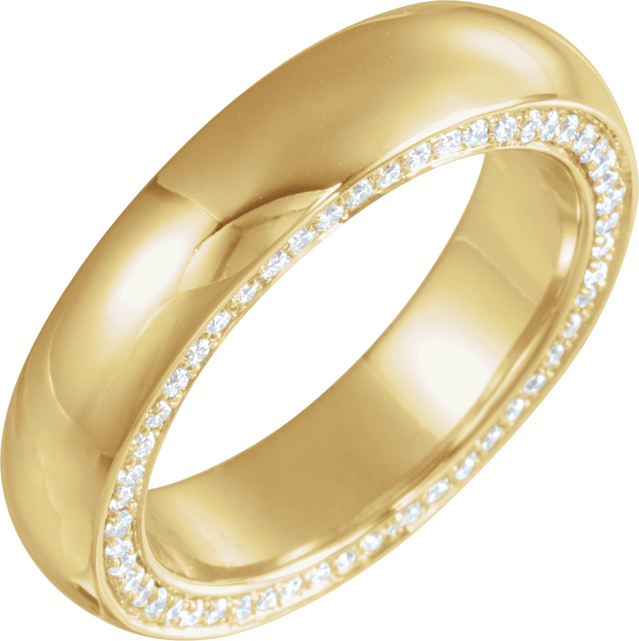 14K Yellow 4 mm .5 CTW Diamond Band Size 7 Ref 15019448