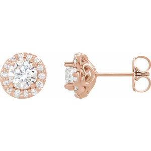 14K Rose 5/8 CTW Diamond Earrings    