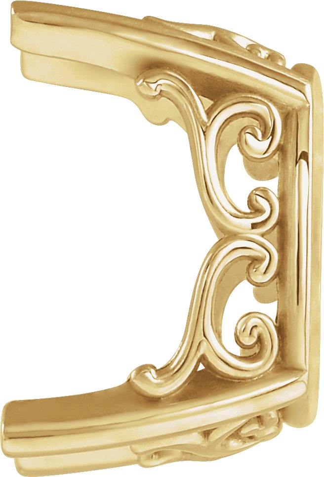 Vintage-Inspired Scroll Earring Setting