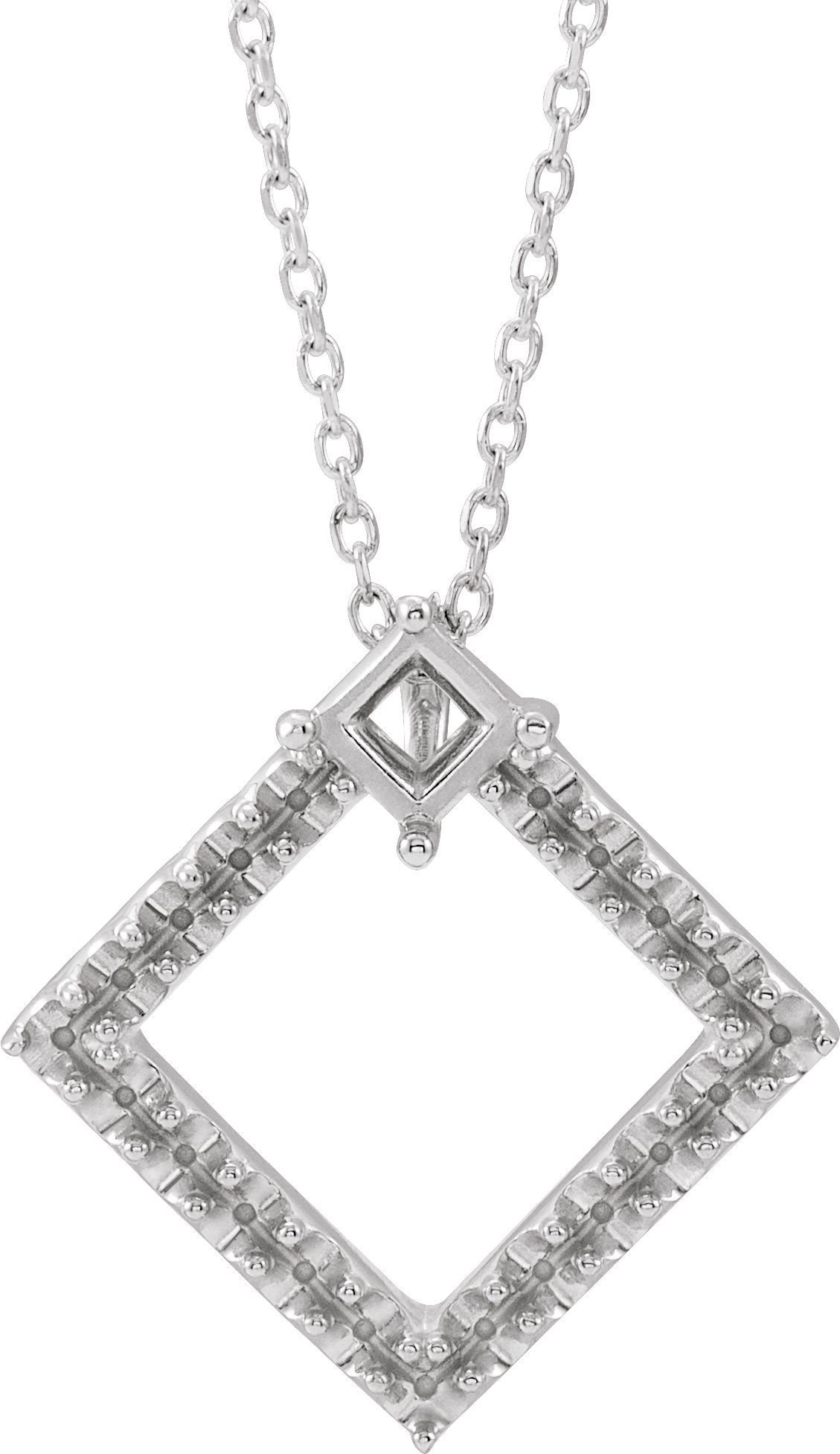 Accented Geometric Necklace or Pendant
