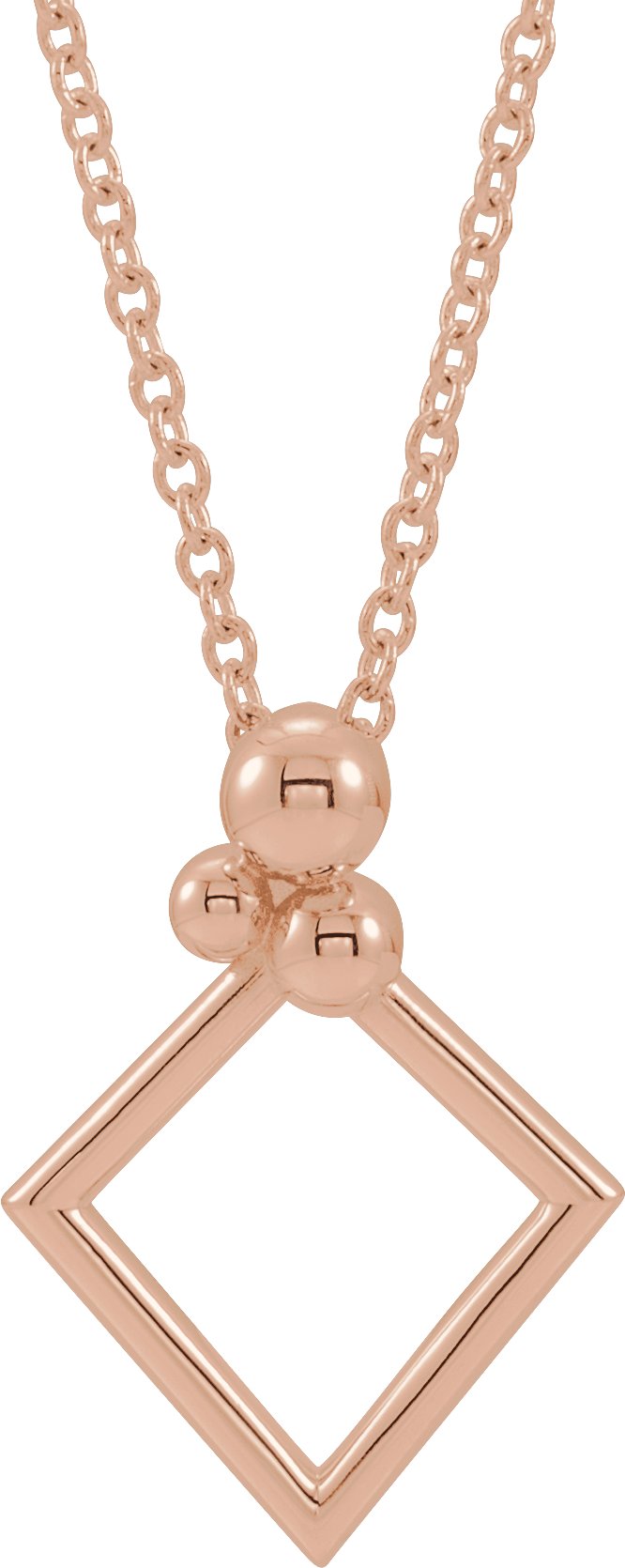 14K Rose Geometric 16-18" Necklace