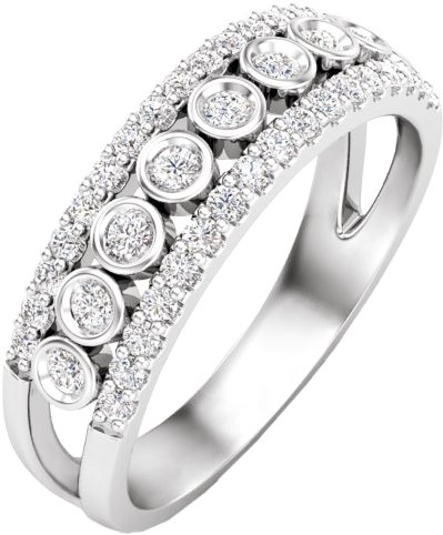 Platinum 1/2 CTW Diamond Anniversary Band