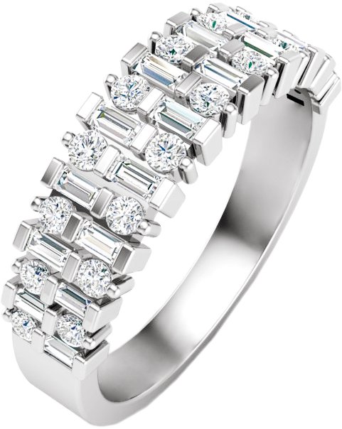 Platinum 3/4 CTW Diamond Anniversary Band