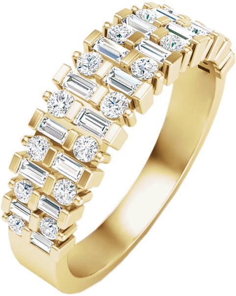 14K Yellow 3/4 CTW Diamond Anniversary Band