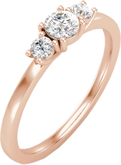 14K Rose .375 CTW Diamond Anniversary Band Ref 15416833