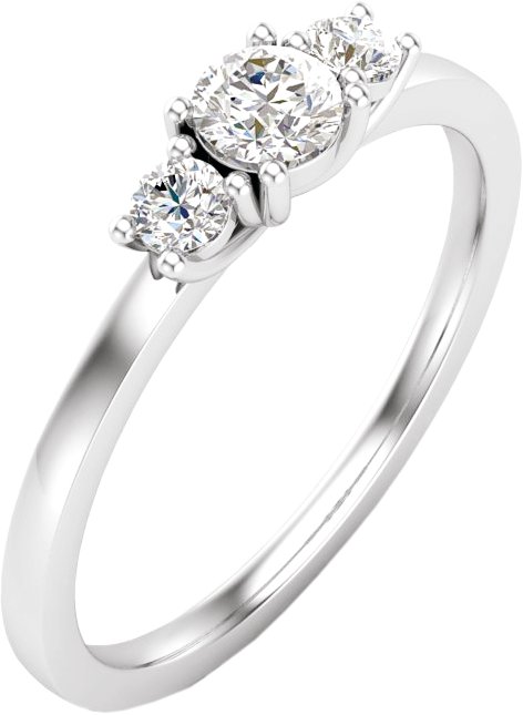 14K White 3/8 CTW Diamond Anniversary Band