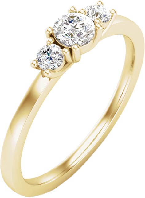 14K Yellow .375 CTW Diamond Anniversary Band Ref 15416831