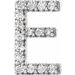 Sterling Silver .06 CTW Natural Diamond Single Initial E Earring