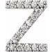 14K White .06 CTW Natural Diamond Single Initial Z Earring