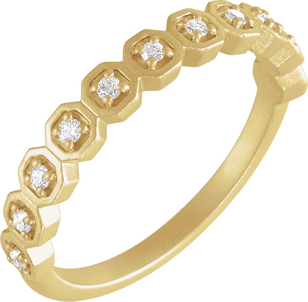 14K Yellow 1/6 CTW Diamond Anniversary Band  