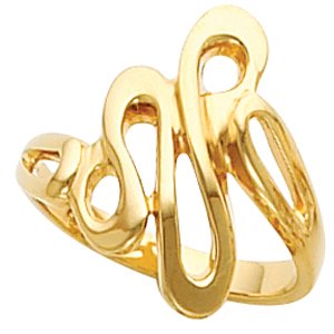 14K Yellow Freeform Ring